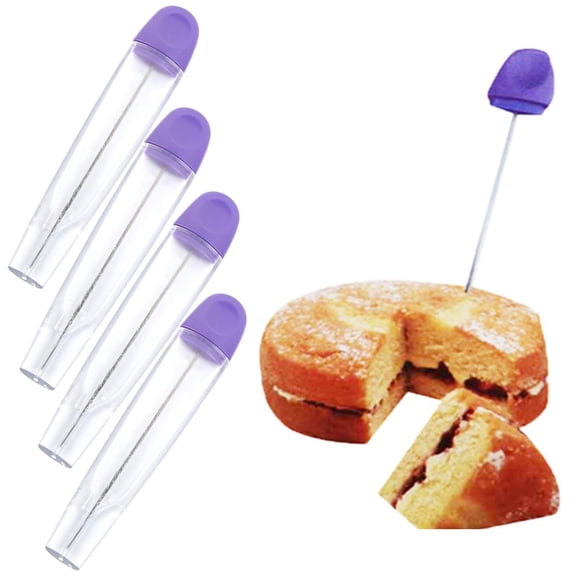 4PCS Cake Tester for Baking Doneness, Cake Tester, Cake Testers Stick Stainless Steel Reusbale with Cover, Cake Testing Needle for Baking and Cakes 4.53 Inch