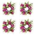 thumbnail image 1 of 4PCS Candle Rings Wreaths - Mini Artificial Eucalyptus & Greenery Garland for Pillar Candles, Farmhouse Wedding Centerpiece, Boho Table Decor, Seasonal Home & Party Decoration, 1 of 4