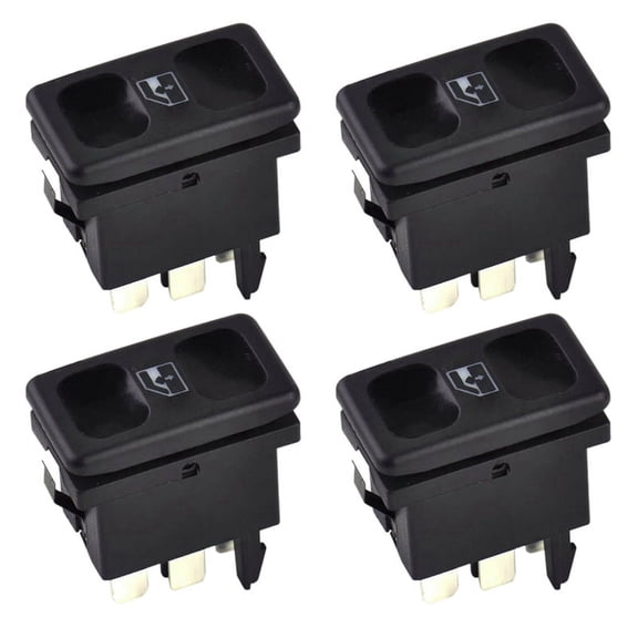 4PCS Car Black Plastic Window Control Switch Button 191959855 BDP605 for Golf MK2 -1987 1988 1989
