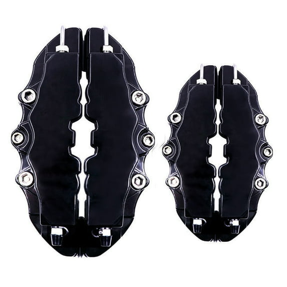 4PCS Car Disc Brake Caliper Covers Front and Rear Accessories ABS Plastic Wheel Hub Brake Cover Universal Car Decoration(Black,L)