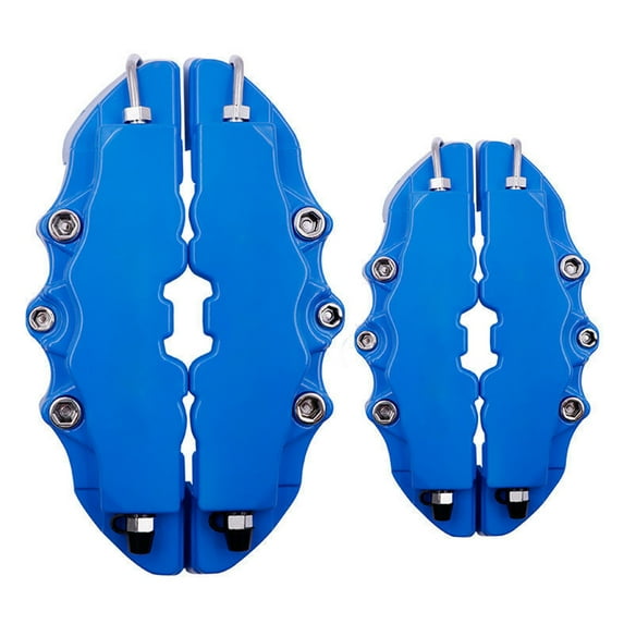 4PCS Car Disc Brake Caliper Covers Front and Rear Accessories ABS Plastic Wheel Hub Brake Cover Universal Car Decoration(Blue,M)