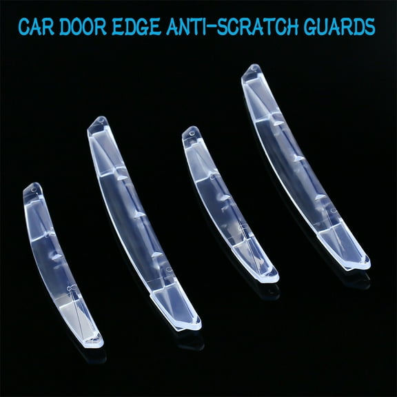 4PCS Car Door Edge Guard Strip Scratch Anti Collision Trim Transparent