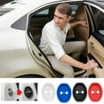thumbnail image 1 of 4PCS Car Door Lock Protective Cover, Door Strike Silicone Cover Sound Dampening Pad, Silent Shock Absorption Lock Accessories, for Car Door Protector, 1 of 4