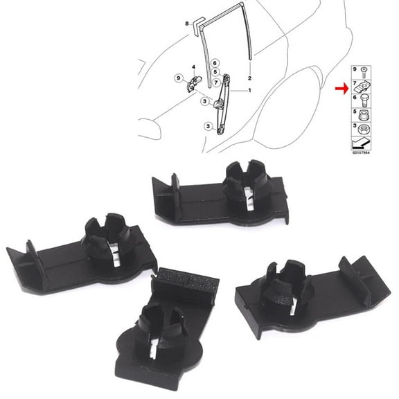4PCS Car Front Window Regulator Clips Repair For BMW X5 2000-2006 51338254781
