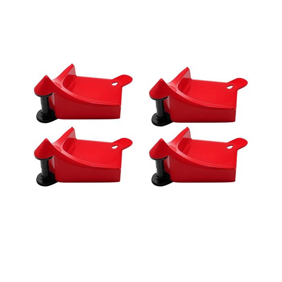4PCS Car Hose Guide, Vehicle Detailing Cleaning Tools Hose Guides Preventing Wash Stuck Under The Tires, Automotive Wheel Rolling System Tool for Washing, Universal Fit (Red)