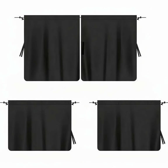 4PCS Car Sun Shade Curtains, Dual Opening Rear Seat Privacy Partition Curtain, Light Blocking Breathable Auto Window Shade for Privacy and Sun Protection