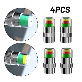 4PCS Car Tire Pressure Alarm Valve Stem Cover Sensor Indicator Tire Pressure Monitoring Cap Car Tire Pressure Monitoring