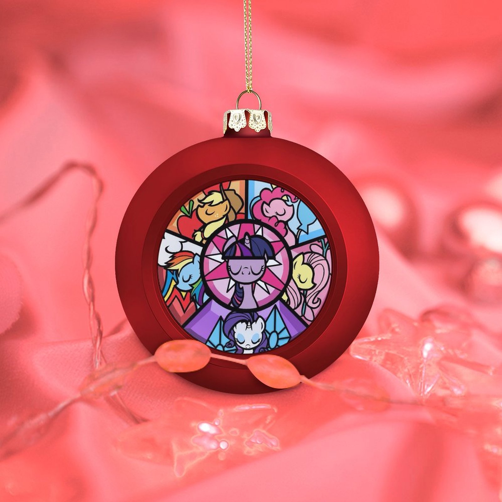 4PCS Cartoon My Little Pony Redstyle Anime Christmas Tree Ornament