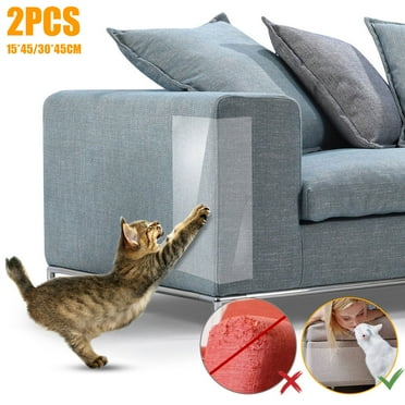 4PCS Cat Scratch Furniture Clear Premium Heavy Duty Flexible Vinyl Pet Couch Protector Guards for Protecting Your Furniture Stops Scratching Cats Furniture Protector