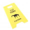 4PCS Cat Vomit Sign Water ABS 3D Printed Funny Cat Vomit Warning Sign ...