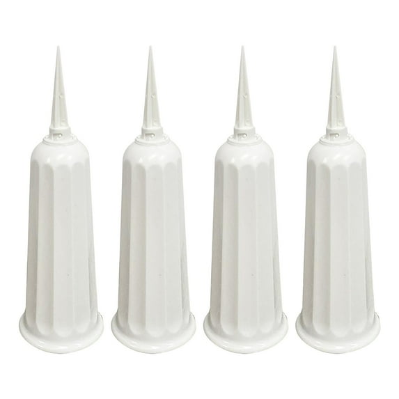 4PCS Cemetery Flower Vase Memorial Floral Vase With Stake Plastic In Ground Cemetery Decorations For Flowers Plastic Vase Flower Holder Cemetery