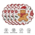 thumbnail image 1 of 4PCS Christmas Circular Waves Placemats Non Slip Heat Resistant Table Mats Winter Dining Party Christmas Decor Round Tablecloth, 1 of 10