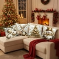 thumbnail image 1 of 4PCS Christmas Decorations Christmas Pillow Covers 18x18" Christmas Decorative Pillow Cases with Soft Fabric Hidden Zipper Comfortable & Breathable Pillow Covers, 1 of 7