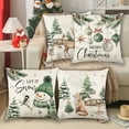 thumbnail image 1 of 4PCS Christmas Pillow Covers for Indoor Decorations 18x18" Christmas Pillowcase Santa Claus Print Pillowcase Holiday Bedroom Home Decors Cushion Cover Christmas Gifts, 1 of 7
