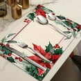 thumbnail image 1 of 4PCS Christmas Placemats Set, Non - Slip Washable Holiday Table Mats - Christmas Home Decor for Dining Table, Living Room & Kitchen (17.7 *11.8 inch ), 1 of 7