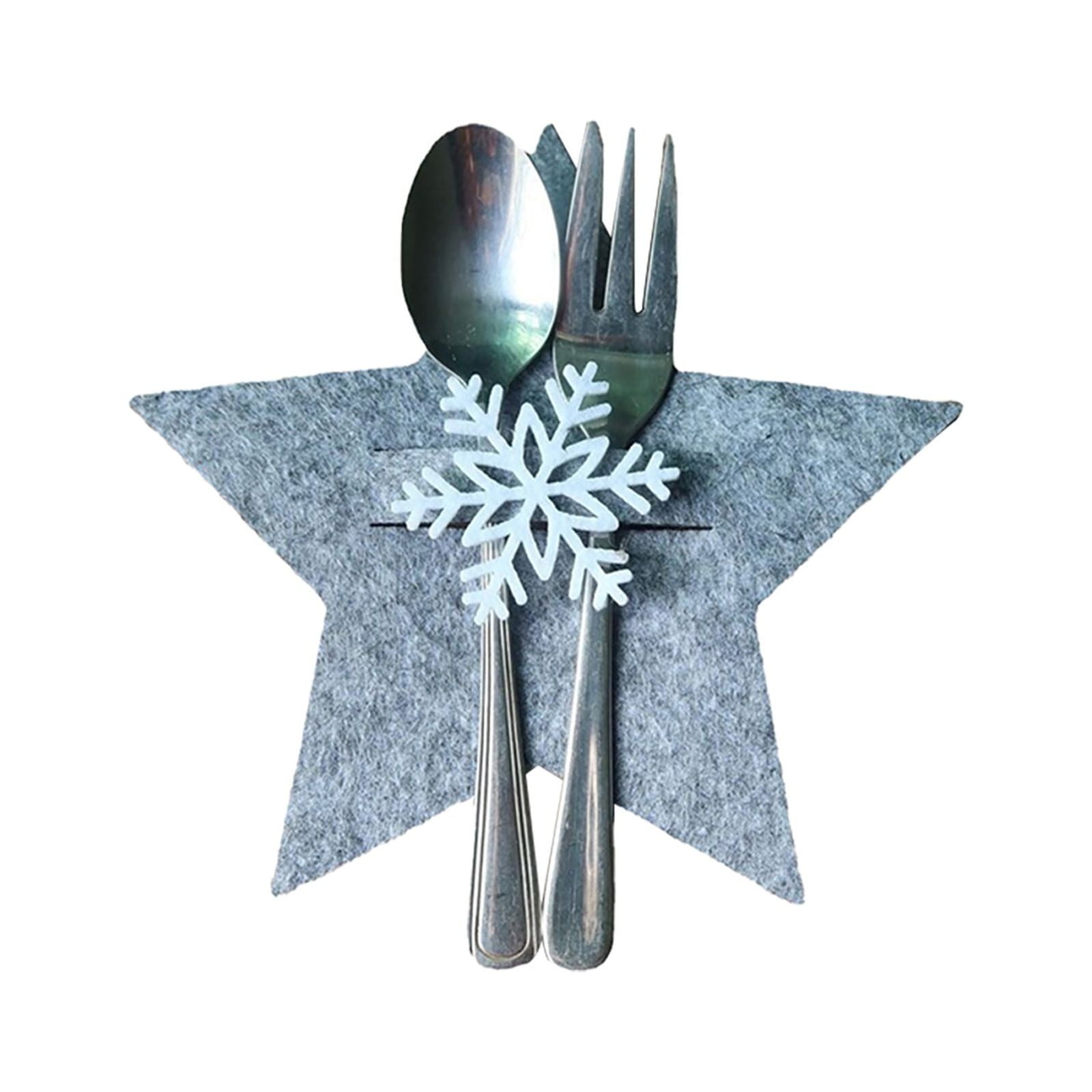 4PCS Christmas Tree Cutlery Knife and Fork Cover Table Decoration