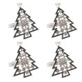 4PCS Christmas Tree Napkin Rings Festive Serviette Buckles for Banquet