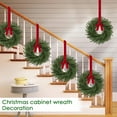 thumbnail image 1 of 4PCS Christmas Wreaths with Red Bow Artificial Wreath Outdoor Xmas Wreaths for Windows Door Chairs Wall Stairs Home Decoration, 10 In, 1 of 9