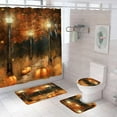 thumbnail image 1 of 4PCS Colorful Fish Shower Curtain set, with Non-Slip Rugs, Toilet Lid Cover and Bath Mat, Ocean Swiming Fishes Cartoon White Fabric Shower Curtain for Bathroom Decor, Waterproof 12 Hooks 72X72 Inch, 1 of 6
