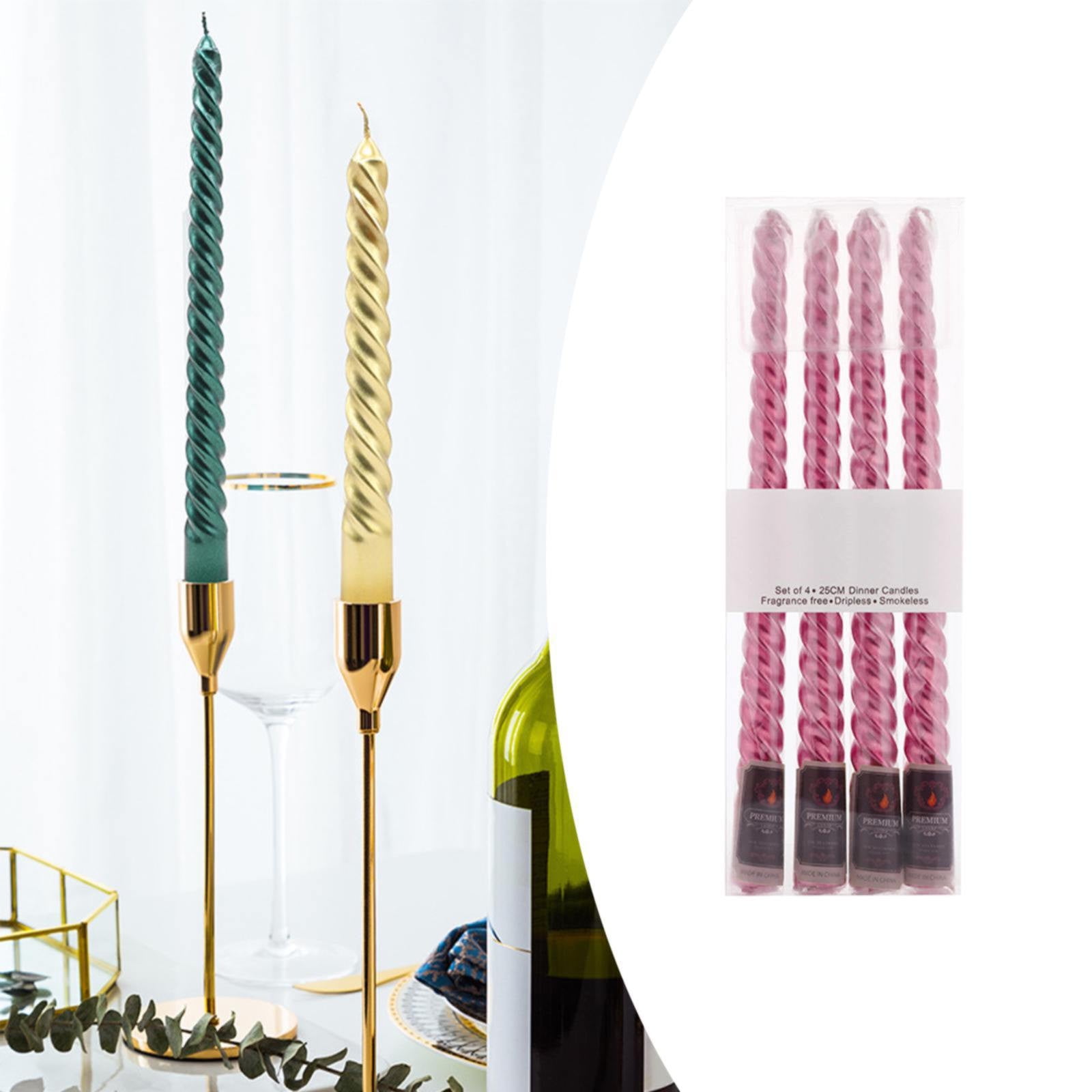 4PCS Colorful Thread Candle Holder Candles Candlelight Dinner