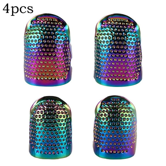 4PCS ColorfulFinger Protector Antique Thimble Ring Handworking Needle Thimble Needles Craft Household DIY Sewing Tools Accessory