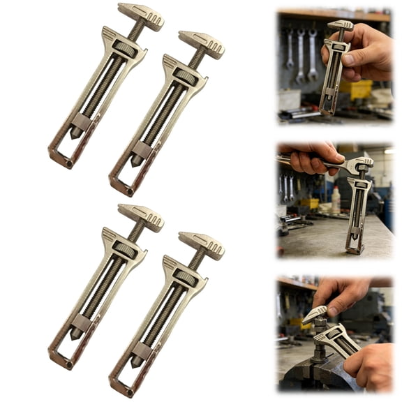 4PCS Compact Titanium Multitool, Portable Mini Multitool Wrench, Adjustable Wrench Alloy Tool with Bottle Opener, Nail Puller, And Caliper, For Home, Camping, And DIY Projects