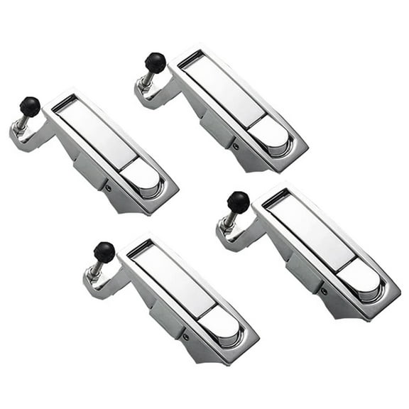 4PCS Compression Latch Lock Trigger Latch Lock Zinc Alloy Adjustable Lever Hand Operated Flush Compression Latches,4 x Latches,Silver