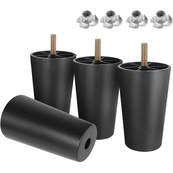 4PCS Couch Legs, Heavy Duty Furniture Legs, Round Tapered Table Replacement Legs with M8 Hanger Bolts for Chair Sofa Dresser Cabinet Loveseats Ottoman Bed Cabinets, 58mm*100mm(M10)