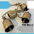 thumbnail image 1 of 4PCS Cow Bells Cluster on Rope Large Lucky Wall Hanging New, 1 of 4