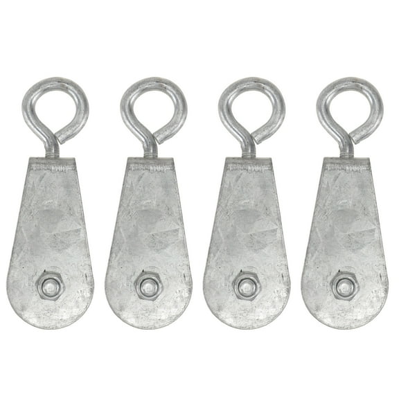 RENACLIPY Rigging Cable Pulley Hoisting Pulley Galvanized Iron 4PCS