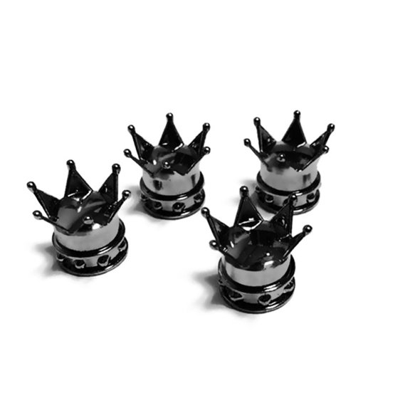 4PCS Creative Kings Crown Tyre Tire Wheel Valve Stem Caps Air Dust Cover Caps Motorcycle Tire Valve Caps Car Bling Accessories