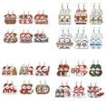 thumbnail image 1 of 4PCS DIY Diamond Earrings Diamond Art Painting Christmas Creative Design Fashion Personalized Acrylic Earrings (Double-sided Diamond) (Set of Six Pairs), 1 of 12