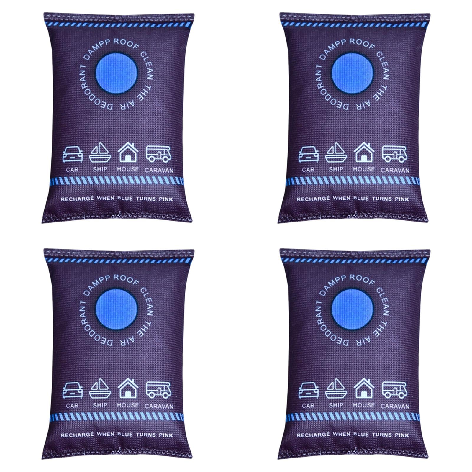 4PCS Dehumidification Bag Desiccant, Reusable Dehumidifier Bags for Home Car Basement Boats Closet, Portable Condensation Prevention for Windows Interior