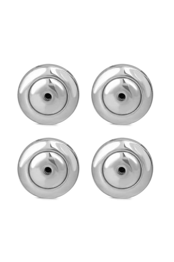 4PCS Dics Earring Backs for Studs Heavy Earrings Earring Backs for Droopy Ears Push Pierced Stainless Steel Earring Plug