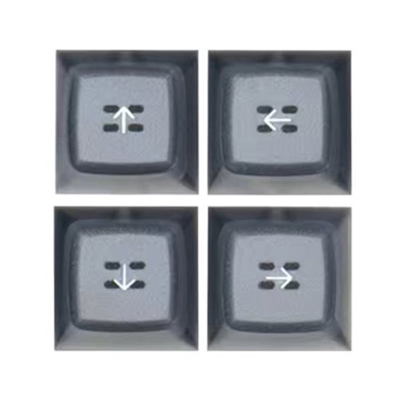 4PCS Direction Keycaps Set EMA Height Backlight Through Keycaps Replaces for Mechanical Keyboards