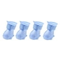 thumbnail image 1 of 4PCS Dog Boots - Small 1.6x1.4in Light Blue Adjustable Soft Booties, Non-Slip Paw Protector for Small/Medium Dogs Outdoor Indoor, 1 of 5