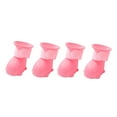 thumbnail image 1 of 4PCS Dog Boots - Small 1.6x1.4in Pink Adjustable Soft Booties, Non-Slip Paw Protector for Small/Medium Dogs Outdoor Indoor, 1 of 5
