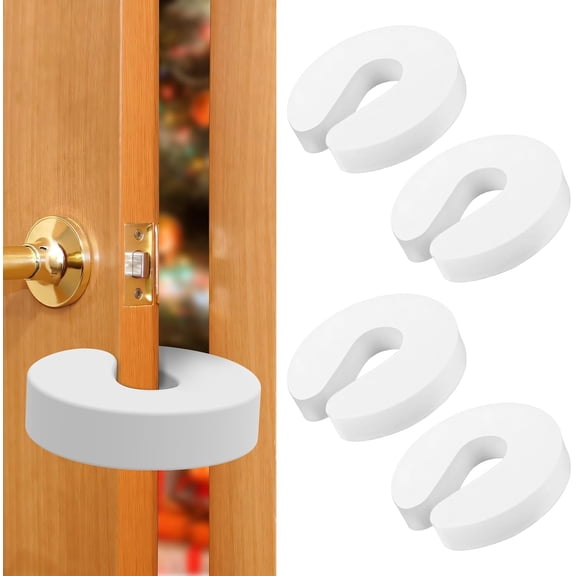 4PCS Door Finger Pinch Guard, Foam Door Stoppers for Top of Door, Baby Proof Door Slam Stopper Cat Door Latch, Door Holder to Keep Door Open Prevent Finger Pinch Injuries