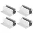 4PCS Door Floor Roller Guide Swing Stopper Positioner Adjustable Wheel
