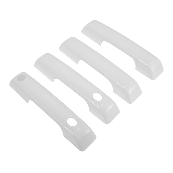4PCS Door Handle Cover Protector for Ford F-150 Bronco F-250 F-350 F-450 F-550 Super Duty 2021-2024 Exterior Door Handle Trim OxFord White With Smart Keyhole