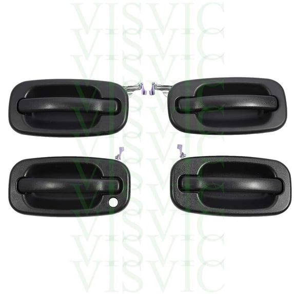 4PCS Door Handle Front + Rear Kit Fit For 99-07 Chevy GMC Black