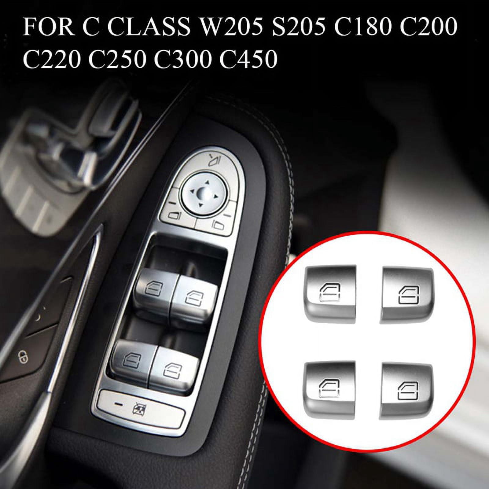 Window Control Button Box 4PCS Door Window Glass Lifter Control Switch Button for - C Class W205 ...