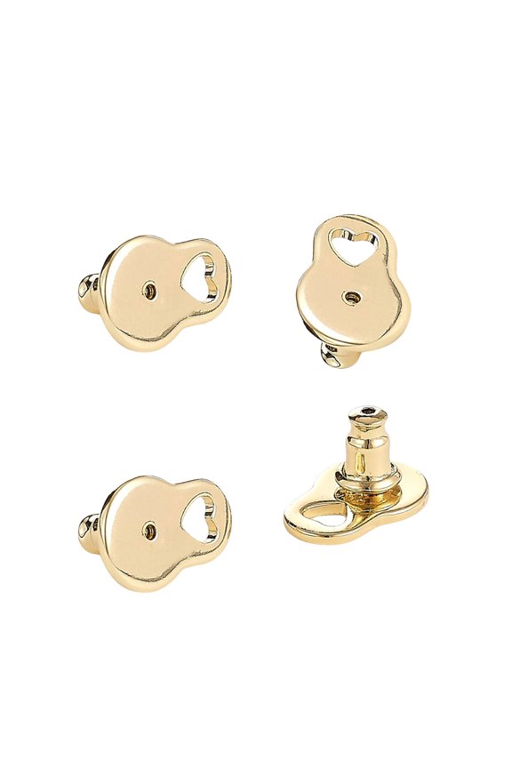 4PCS Droop Resistant Earring Backs Heart Lifters For Heavy Earrings Secure Locking Design Sturdy Copper Materials