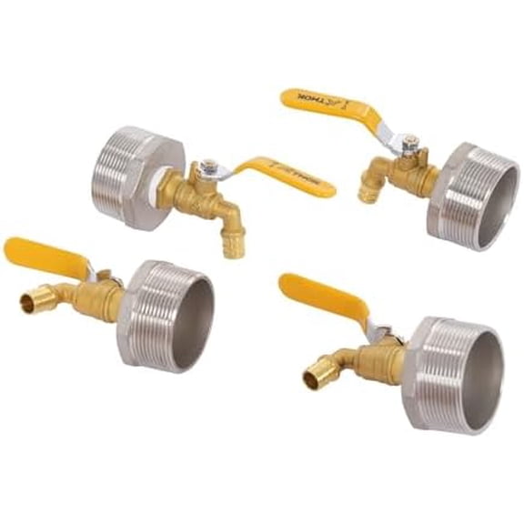 4PCS Drum Faucets, Brass Barrel Faucet 2" Stainless Steel Barrel Faucet for 55 Gallon Plastic or Steel Drums$$Tools & Hardware Other