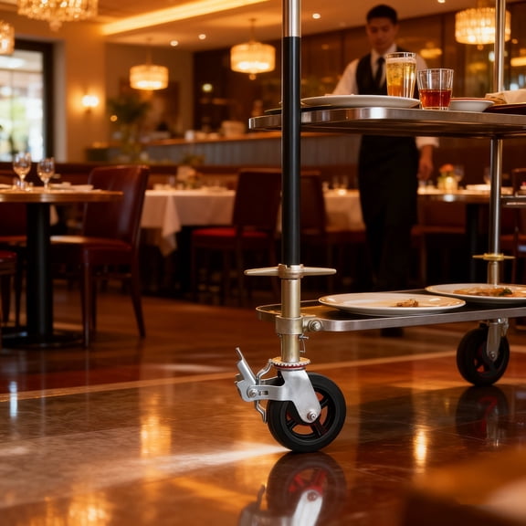 4PCS Dual Locking Brake Casters, 6" 4500LBS Total, Scaffolding Swivel Casters, for Scaffold, Equipment Stands