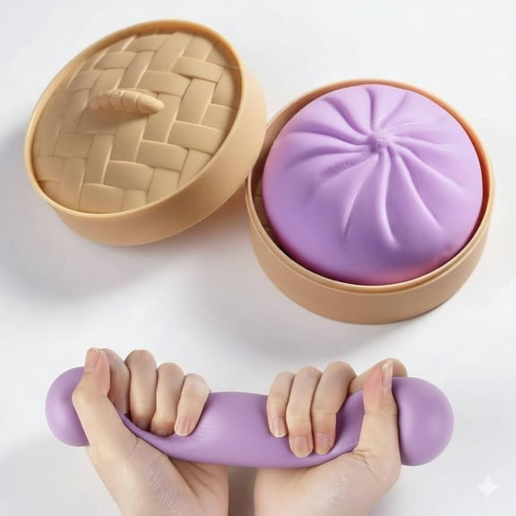 4PCS Dumpling Squishy, Mystery Squishy Dumpling Box, Fidget Toys Adults & Teens, Easter Basket Stuffers, Stocking Stuffers, Sensory Stress Ball Squeeze Toys for Stress Relief