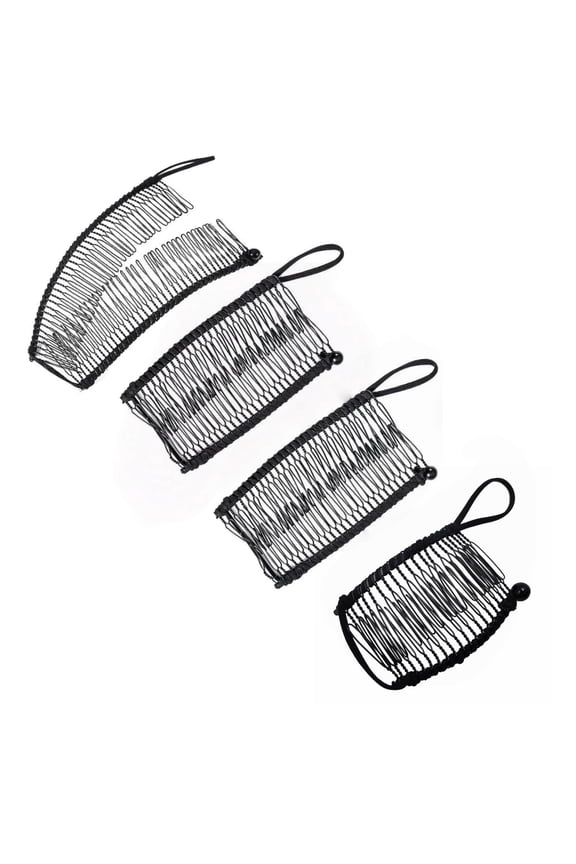 4PCS Durable Black Banana Hairpin Assorted Styling Tools for Updos