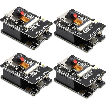 4PCS ESP32-CAM-MB, ESP32-CAM W BT Board ESP32-CAM-MB Micro USB to Serial Port CH-340G with OV2640 2MP Camera Module Dual Mode