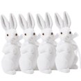 thumbnail image 1 of 4PCS Easter Decoration Sparkling Foam Bunny Figurine with Bow tie 8.6" Glitter Rabbit Tabletop Ornament for Easter Centerpieces Spring Home Office Table Decor, 1 of 7