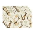 4PCS Easter Western Placemat Cheerful Bunny Egg Table Decoration Non